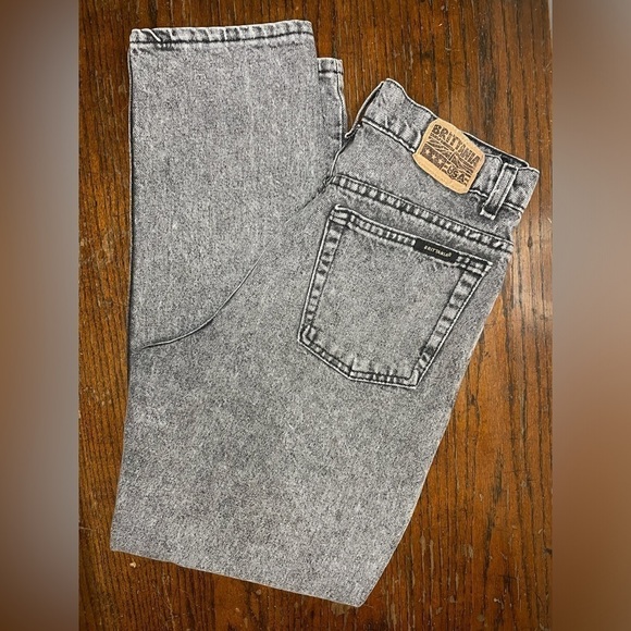 Vintage Brittania Gray Wash Mom Jeans Tapered 80s/90s High Rise Denim | W32 L30 - Picture 3 of 11